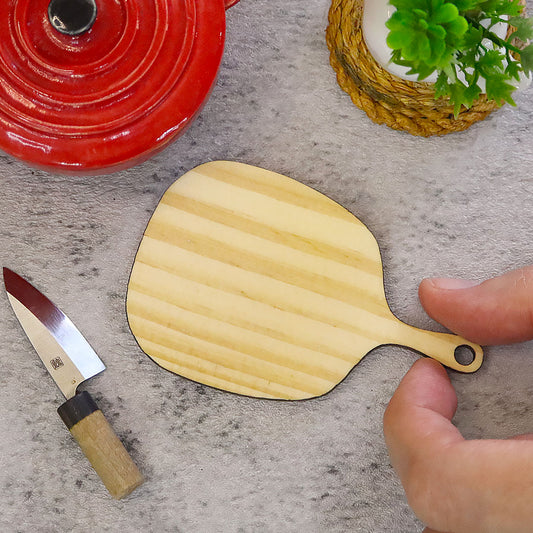 Miniature Chopping Board Semi Round with Handle | Pine Wood