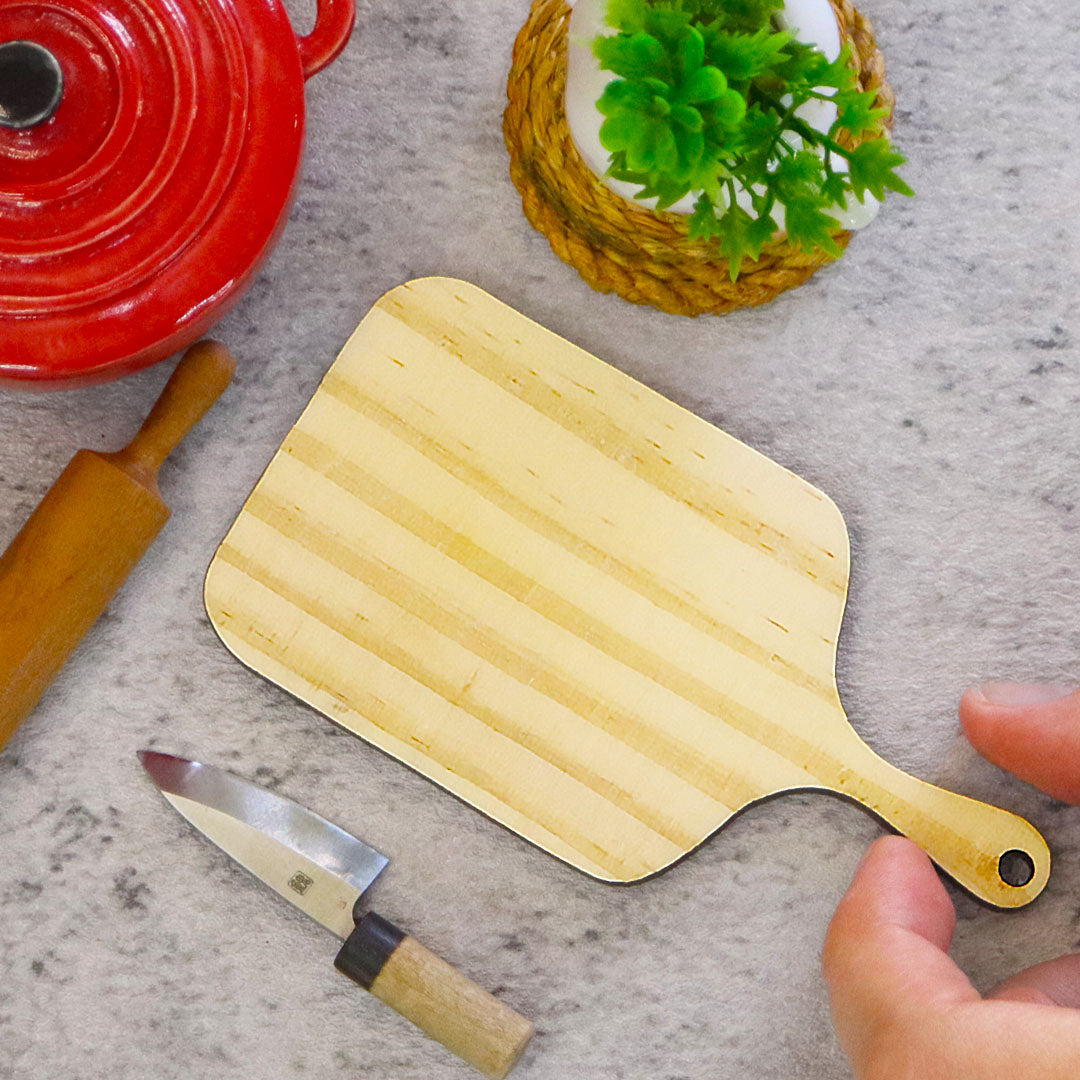 Miniature Rectangular Shape With Handle Chopping Board