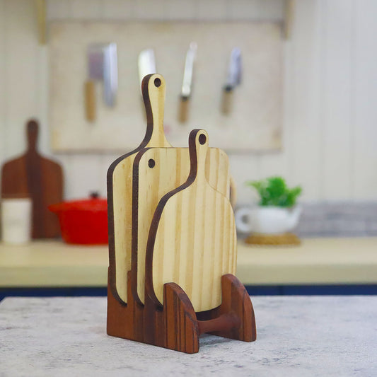 3 Pieces of Miniature Wooden Chopping Board