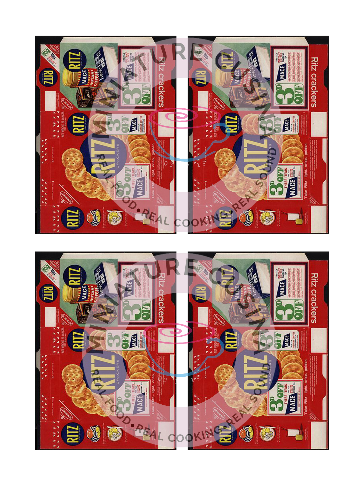 Mini BISCUIT Box Template 1/4 Scale PRINTABLE (Digital File)