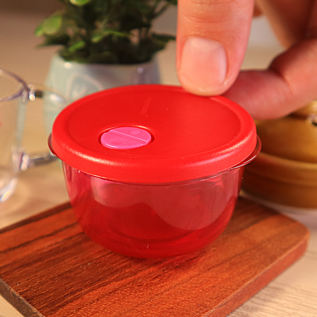 Miniature Tupperware Rock N Serve Container Vintage Collection Red