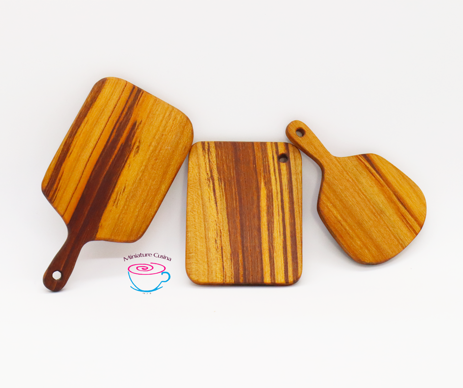 3 Pieces of Miniature Wooden Chopping Board