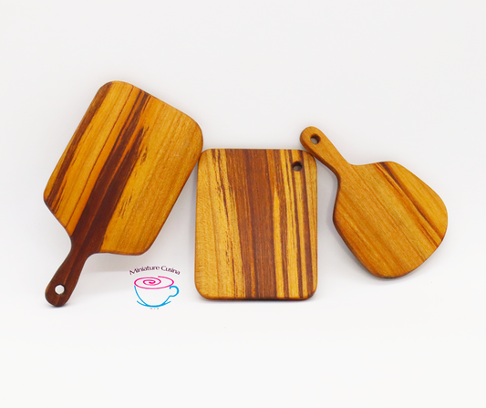 3 Pieces of Miniature Wooden Chopping Board