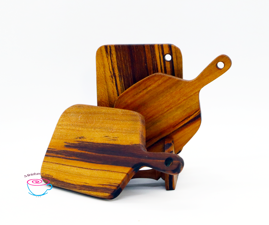 3 Pieces of Miniature Wooden Chopping Board