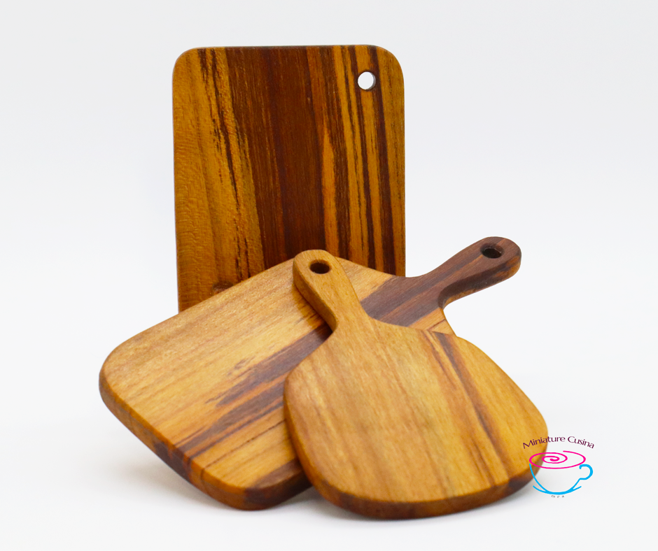 3 Pieces of Miniature Wooden Chopping Board