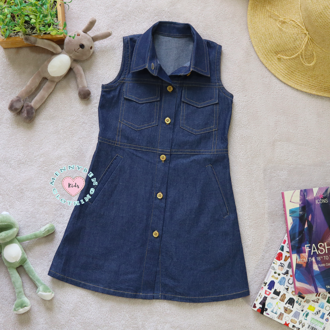 Sleeveless Denim Baby Dress