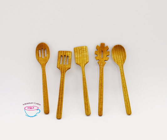 4 Pieces of Miniature Wooden Utensils