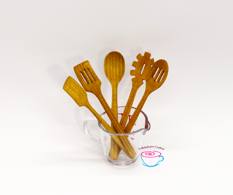 4 Pieces of Miniature Wooden Utensils