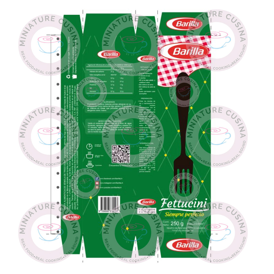 Mini Pasta Box Templates: 3 Styles - Elbow, Fettuccine & Macarrones Printable Dollhouse Italian Grocery Digital File