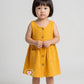 Simple & Practical Everyday 2 Pocket Dress Dress Mustard (Sizes: Baby to 6 Years)