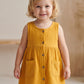 Simple & Practical Everyday 2 Pocket Dress Dress Mustard (Sizes: Baby to 6 Years)