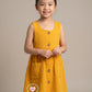 Simple & Practical Everyday 2 Pocket Dress Dress Mustard (Sizes: Baby to 6 Years)