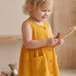 Simple & Practical Everyday 2 Pocket Dress Dress Mustard (Sizes: Baby to 6 Years)