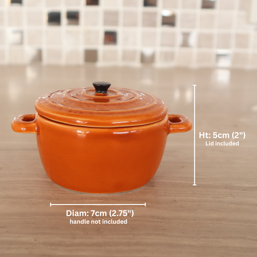 Miniature Casserole Ceramic Tri Color Set  [ REAL MINI COOKING ]