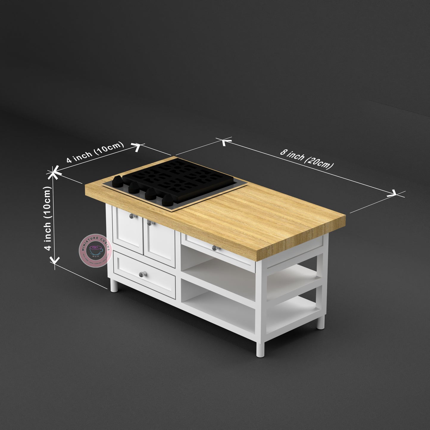Miniature Kitchen Stove 1:6 Scale