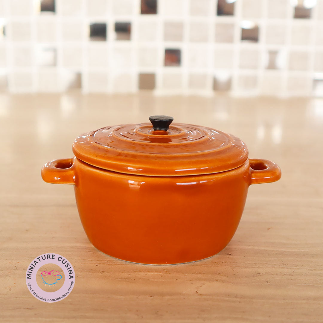 Miniature Terracotta Casserole Ceramic [ REAL MINI COOKING ]