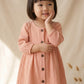 Princess Sarah 100% Cotton Minimalist Dress in Salmon Pink (Sizes: Baby to 6 Years)
