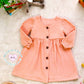 Princess Sarah 100% Cotton Minimalist Dress in Salmon Pink (Sizes: Baby to 6 Years)