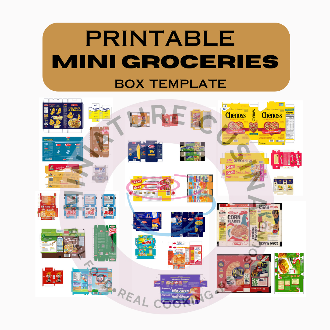 PRINTABLE 33 DESIGNS MINI FOOD BOX [ DIGITAL FILE ].