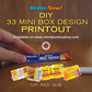 DIY MINI BOX TEMPLATE [ PRINTOUT ONLY ] 33 DIFFERENT DESIGNS