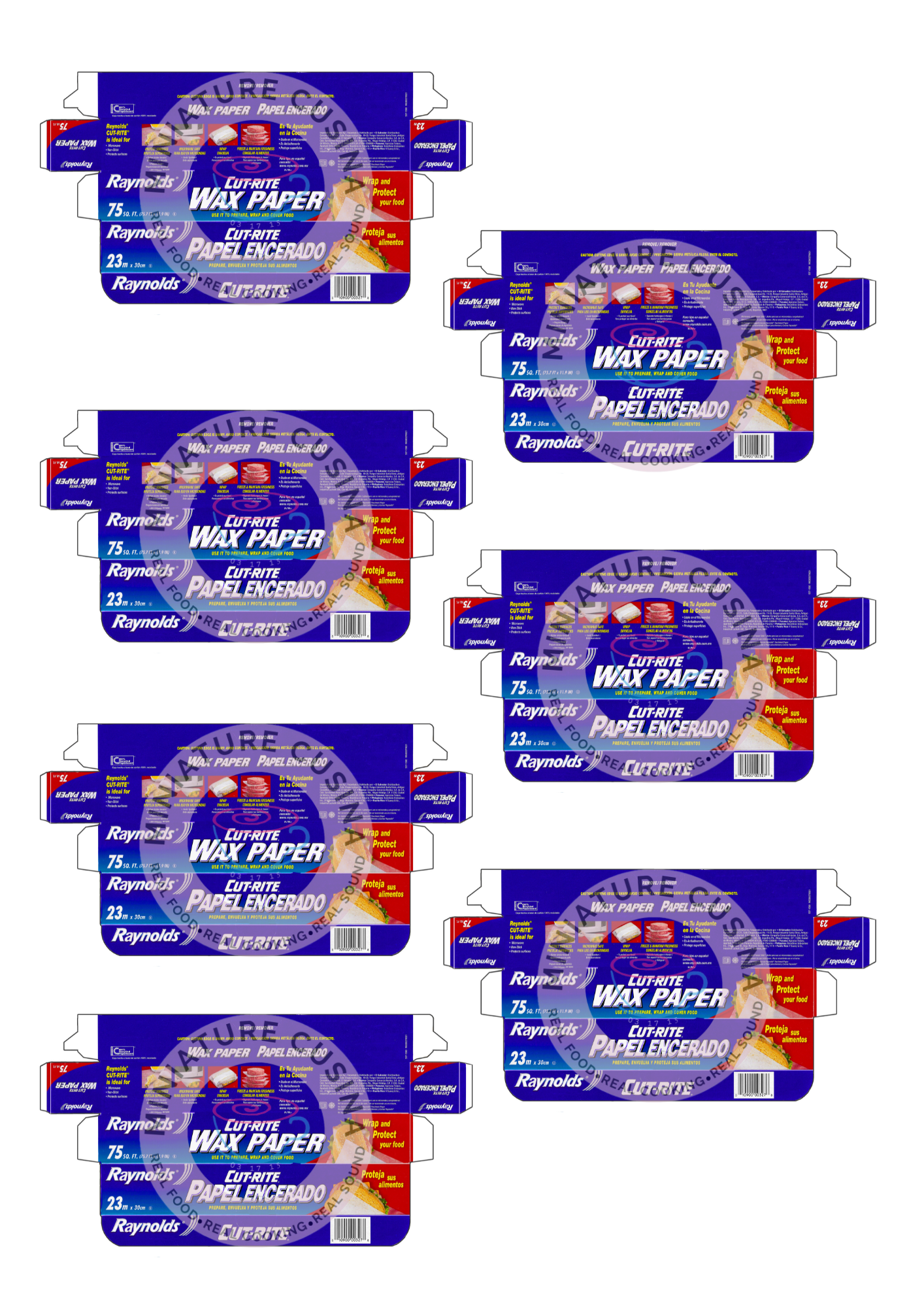 Mini WAX PAPER Box Template 1/4 Scale PRINTABLE (Digital File)