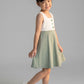 Premium 100% Cotton Baby & Kids Two-Tone Dress (Sleeveless, Empire Cut)