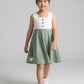 Premium 100% Cotton Baby & Kids Two-Tone Dress (Sleeveless, Empire Cut)