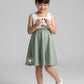 Premium 100% Cotton Baby & Kids Two-Tone Dress (Sleeveless, Empire Cut)