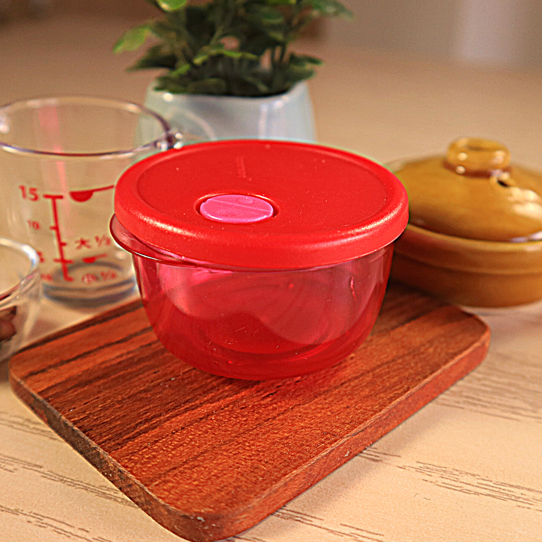 Miniature Tupperware Rock N Serve Container Vintage Collection Red
