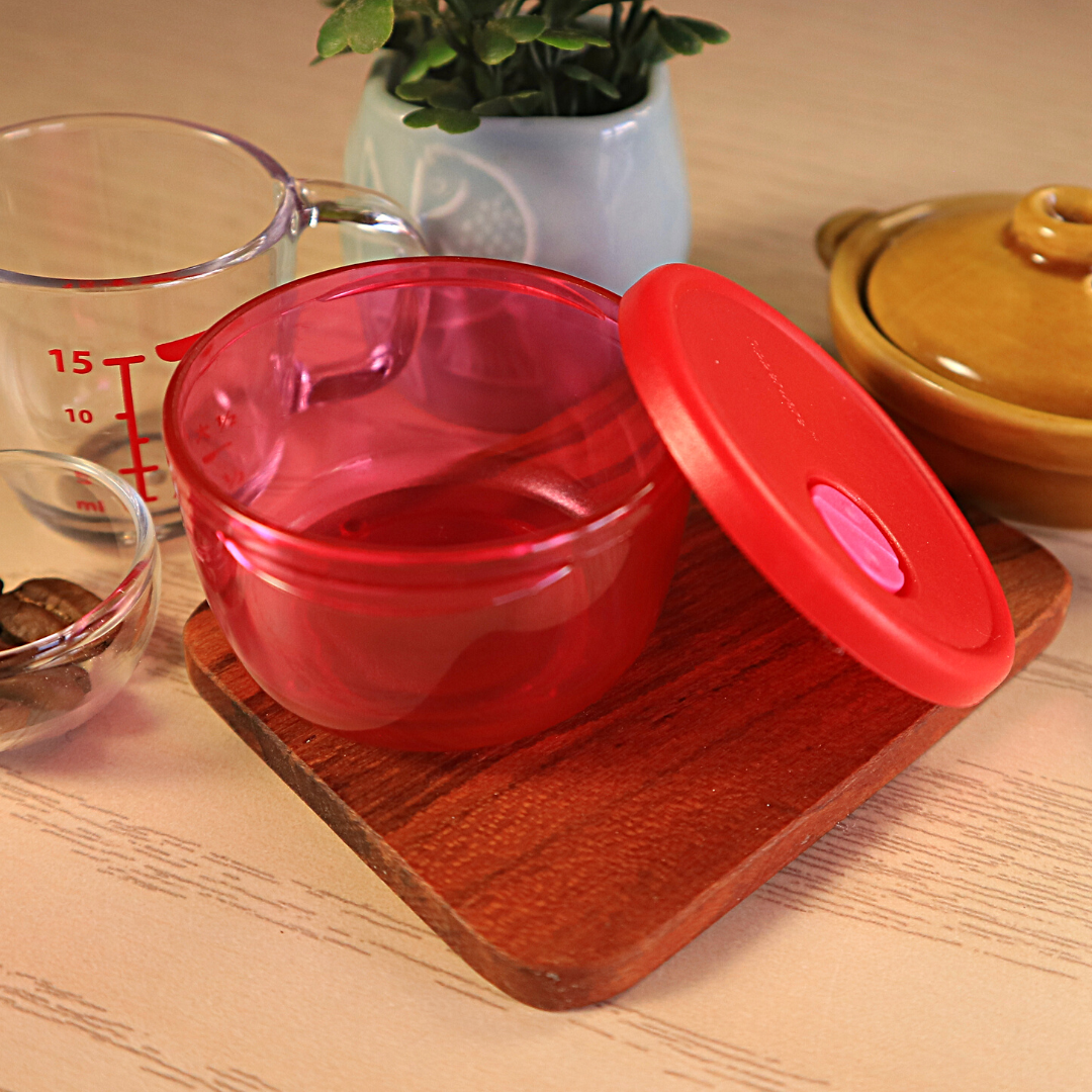 Miniature Tupperware Rock N Serve Container Vintage Collection Red