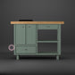 Miniature Stove Kitchen Island Preparation  1:4 Scale