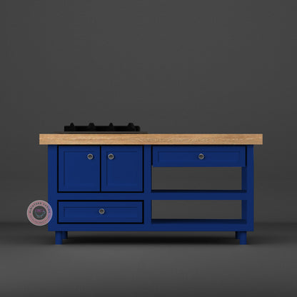 Miniature Stove Kitchen Island Preparation  1:6 Scale