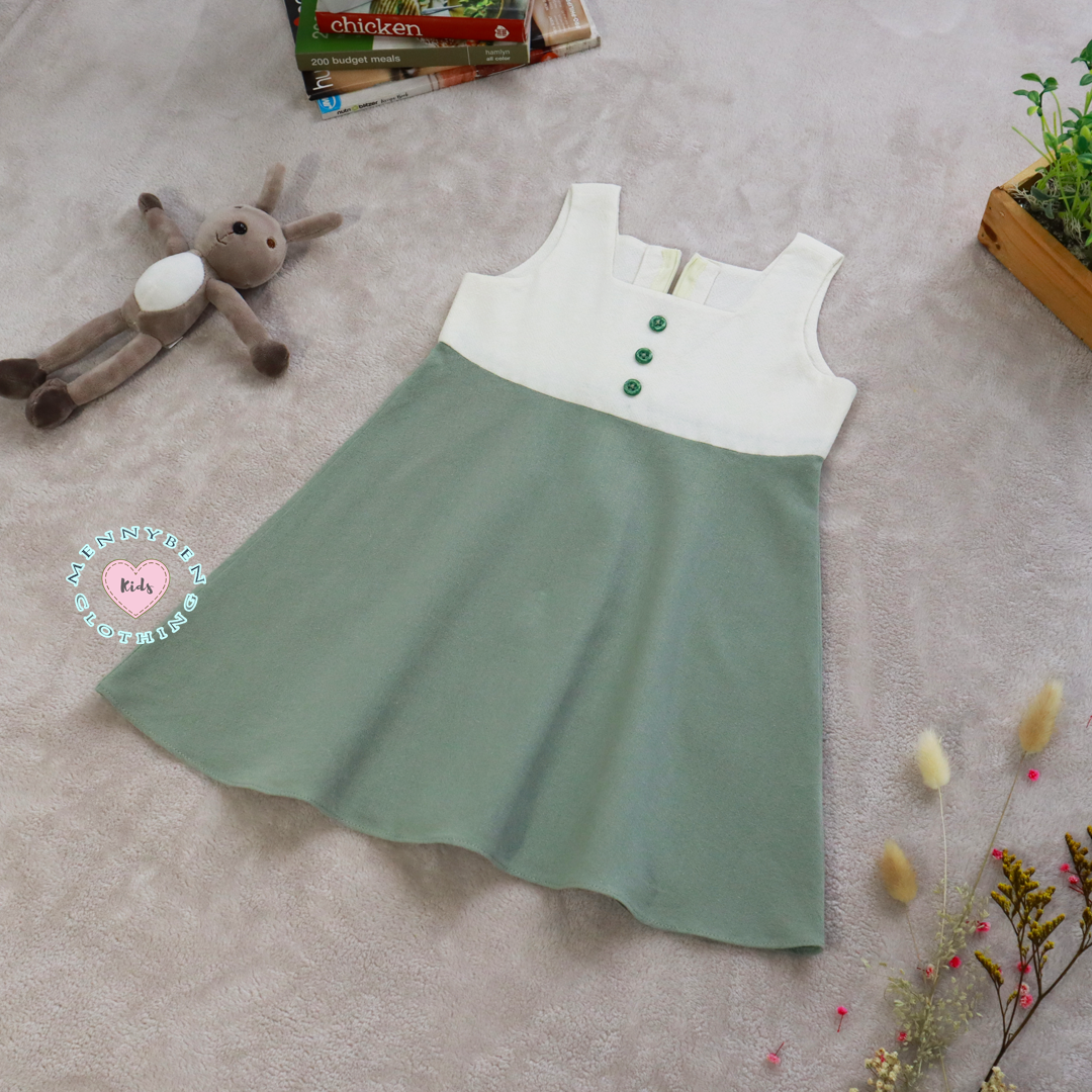 Baby Dress 2 Toned Color Sleeveless [Baby Dress]