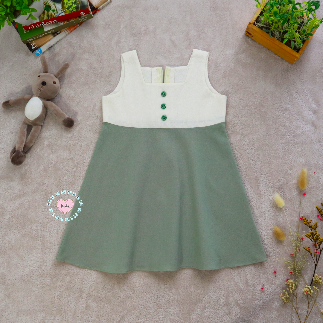 Baby Dress 2 Toned Color Sleeveless [Baby Dress]